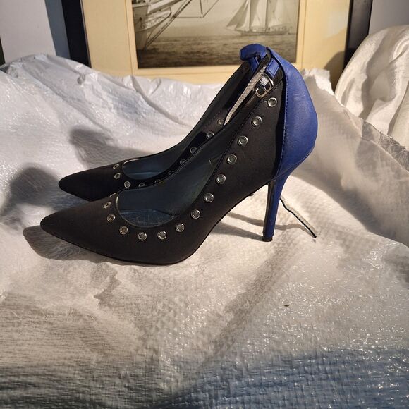 Promise Women's Shoes Stiletto Heels Faux Suede Ankle Strap Office Siren 10 - Picture 3 of 10